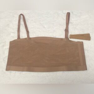 NWT SKIMS Sheer Sculpt Convertible Bandeau Bra,Size-Medium,Color-Sienna